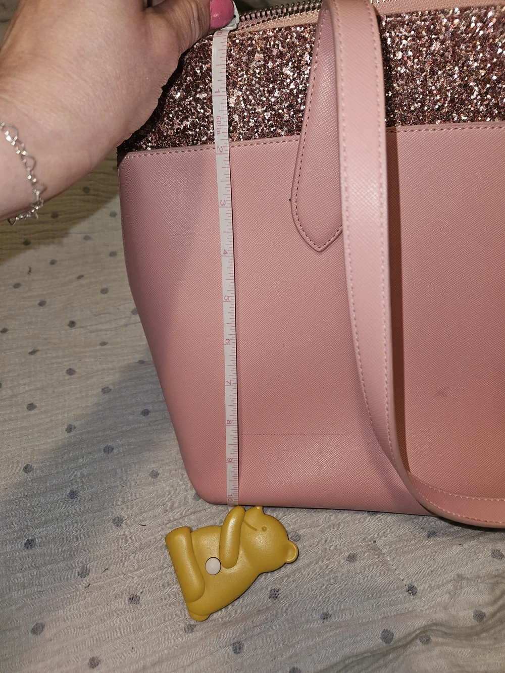 kate spade Pink Glitter-Trim Tote